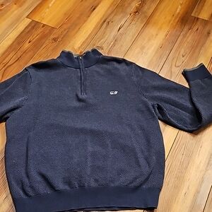Men's Vineyard Vines Navy Quarter-Zip Sweater